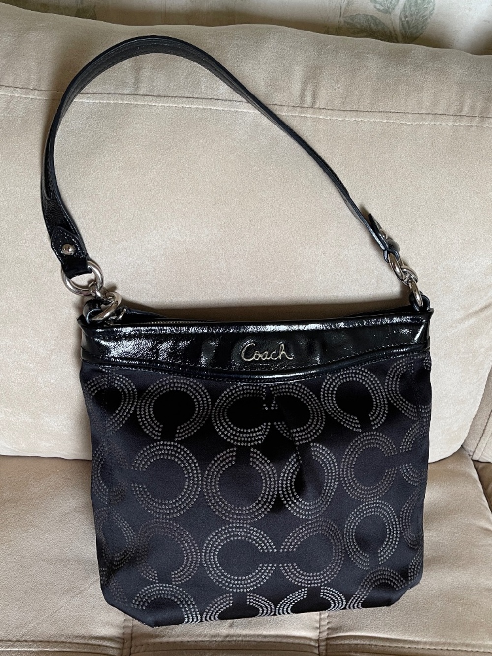 Coach Park Ashley Black Signature Purse - No A1373-F20068